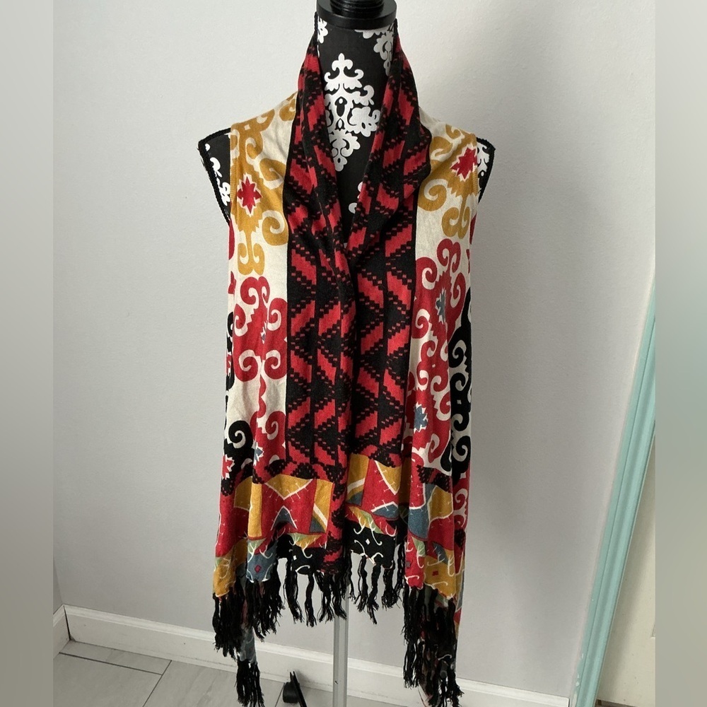 Soho Red and Gray Geometric Fabric